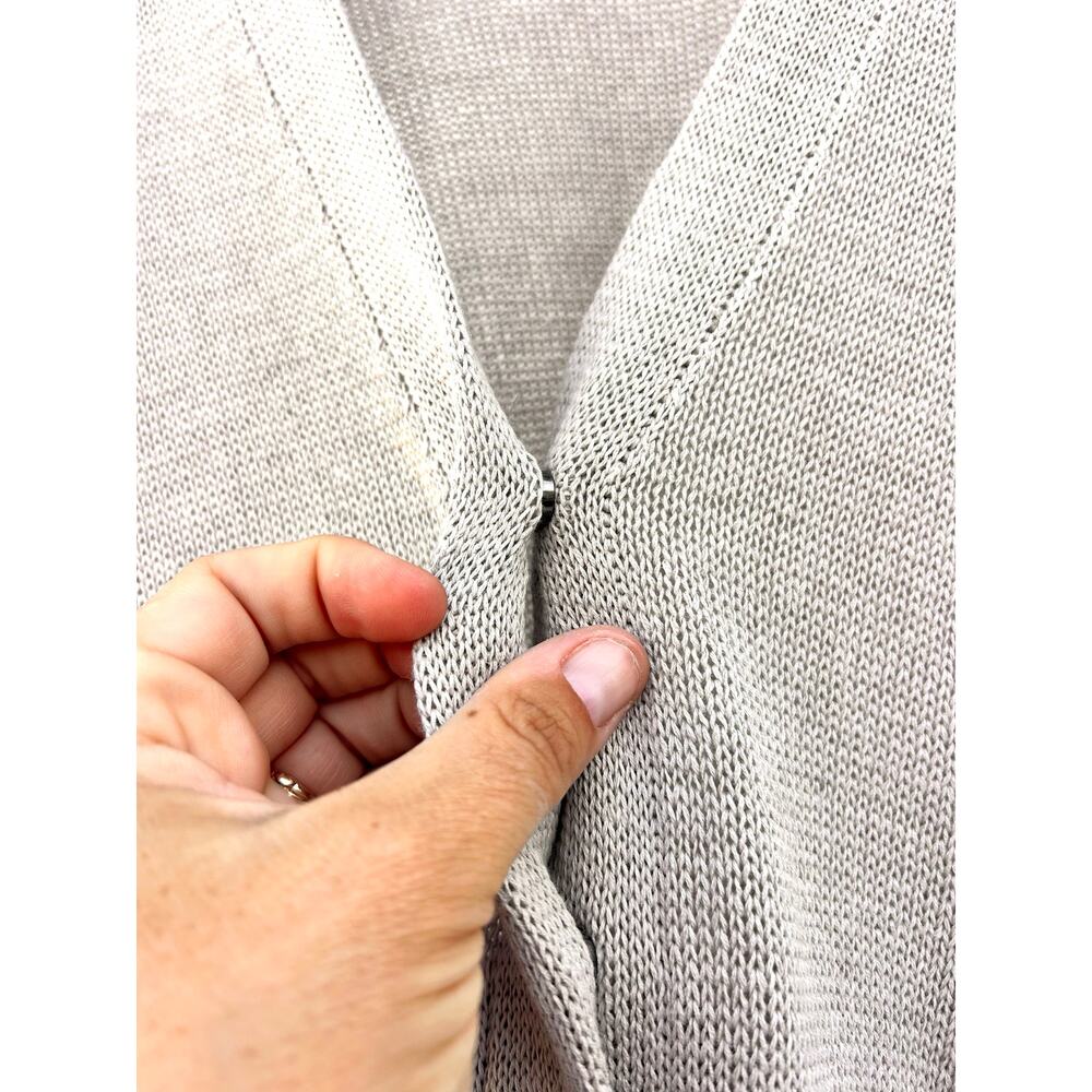 Brunello Cucinelli Cotton Knit Cardigan Sporty Preppy Stripes Small Gray - Picture 6 of 11